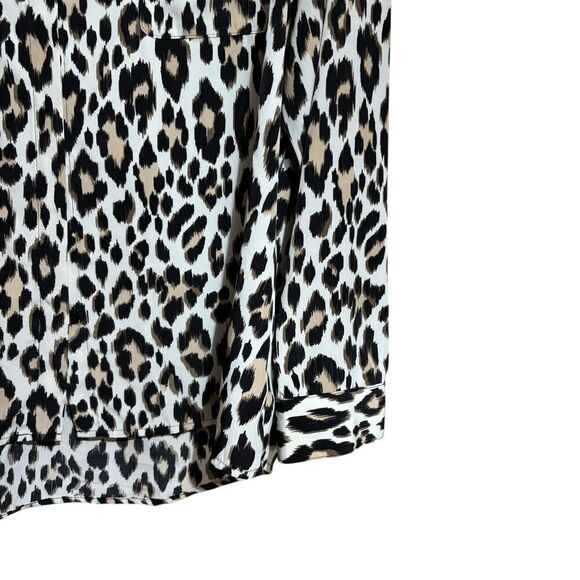 Chicos Top Womens XL 3 Multicolor Animal Print Collared Button Up Blouse - Picture 5 of 9